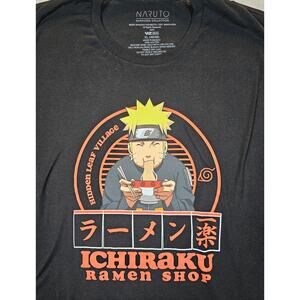 ICHIRAKU Ramen Bar T-Shirt Black Short Sleeve Graphic Men's XL NEW With Tags